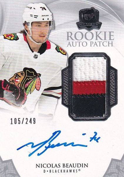 AUTO RC patch karta NICOLAS BEAUDIN 20-21 UD The CUP Rookie Auto Patch /249